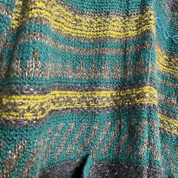 J. Jill -  Mixed Textures Pattern Sweater Jacket Long Wool Cardigan Topper - XL - Picture 7 of 12